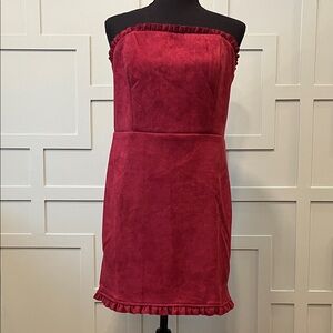 Elegant Strapless Red Dress